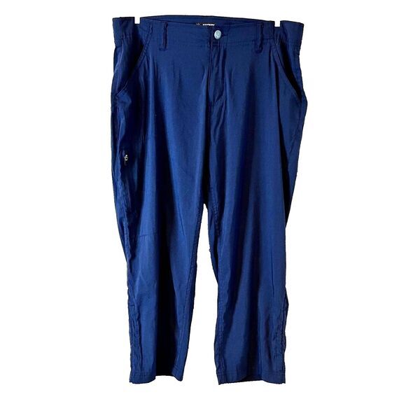 Khombu Capri Pants Women's M Lightweight Blue Hiking‎ Pants - EUC - Picture 1 of 11